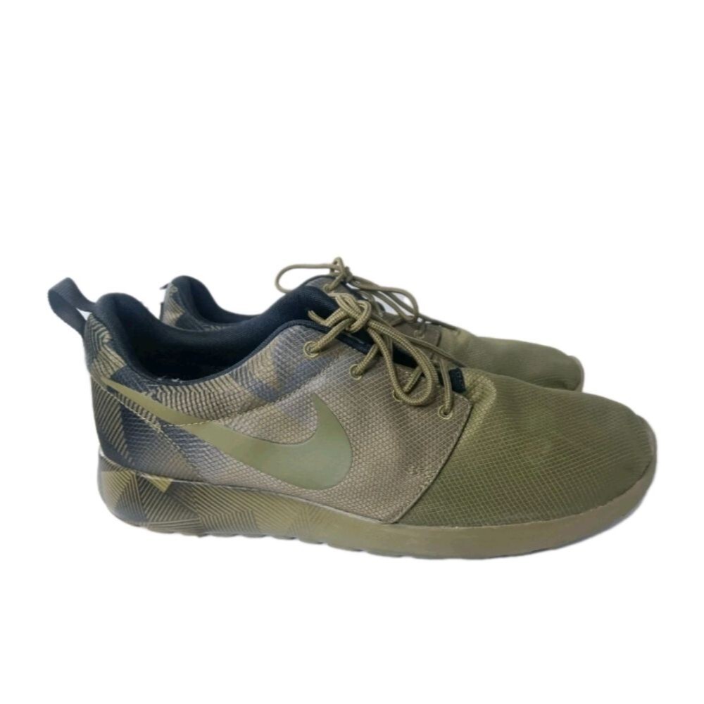 Nike Roshe One Print Shoes Men's Size 12 Sneakers Iguana Green/Black